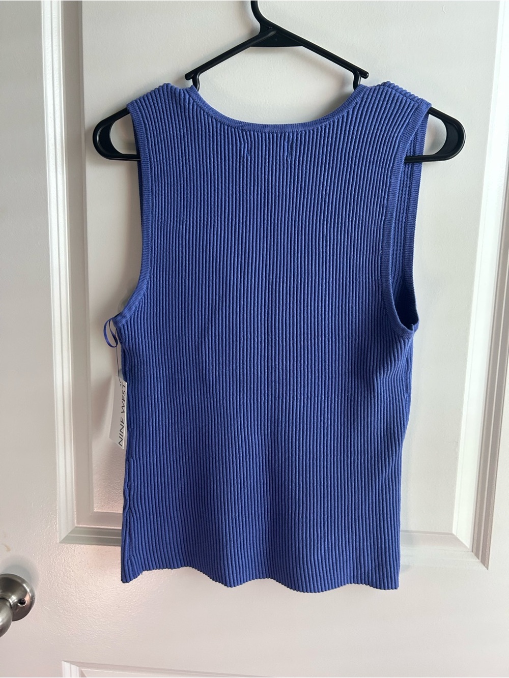 Nine West Periwinkle Ribbed V-Neck Tank - Picture 4 of 4